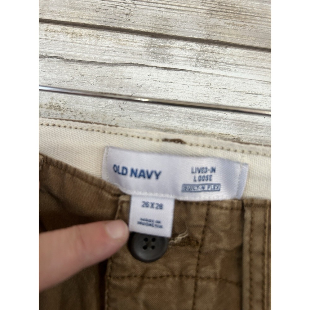 NWT Men's/Boys Old Navy Lived in straight built in flex cargo pants 26 x 28 j23 - Picture 5 of 5
